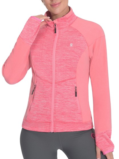 Women's Warm Full Zip Fleece Hybrid Jacket 