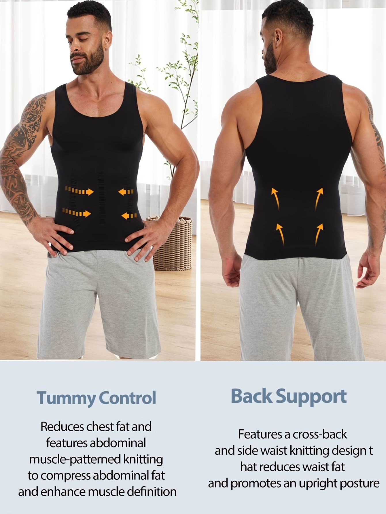 Men's Moisture Wicking Sleeveless Shirt Training Vest