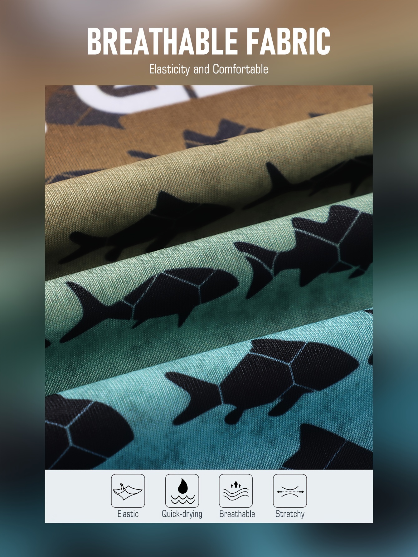 Men'S  Animal Pattern Sports Rash Guard with Hood