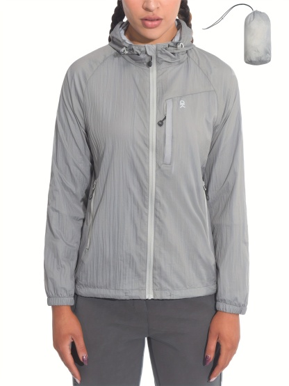 Women's Packable Lightweight Hooded Jacket 