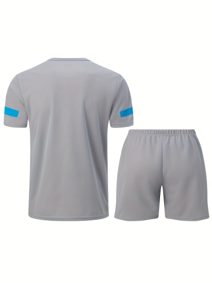 2-Pack Men' Summer Sports Short-Sleeved Suit 