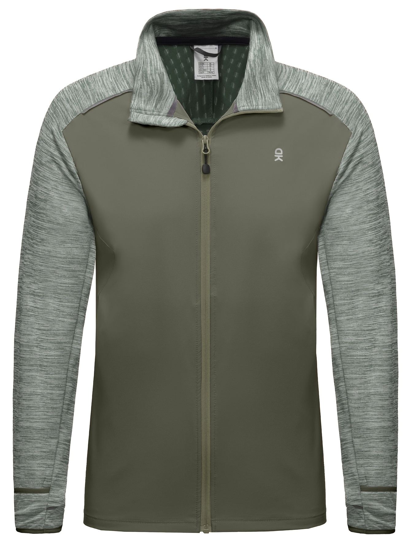 Men's Quick Dry Full Zip Thermal Hybrid Thumbholes Jacket