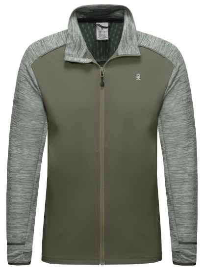 Men's Quick Dry Full Zip Thermal Hybrid Thumbholes Jacket