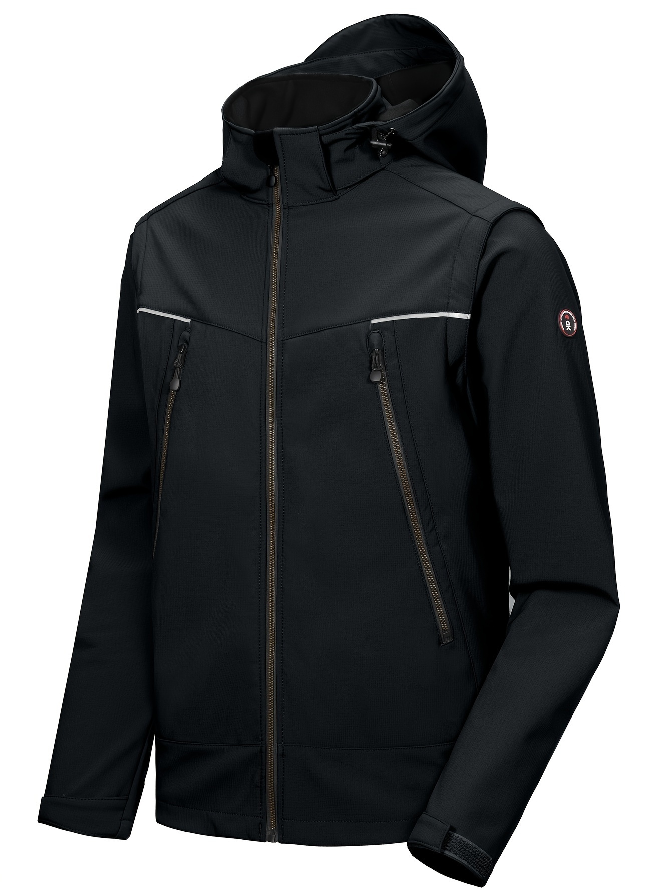 Men's Detachable Sleeves & Hood Softshell Jacket