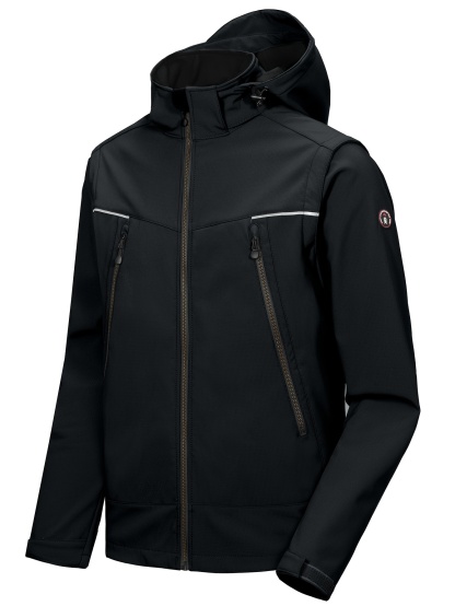Men's Detachable Sleeves & Hood Softshell Jacket