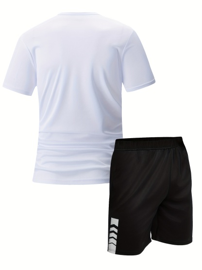 2pcs Men's Summer Short Sleeve Suit 