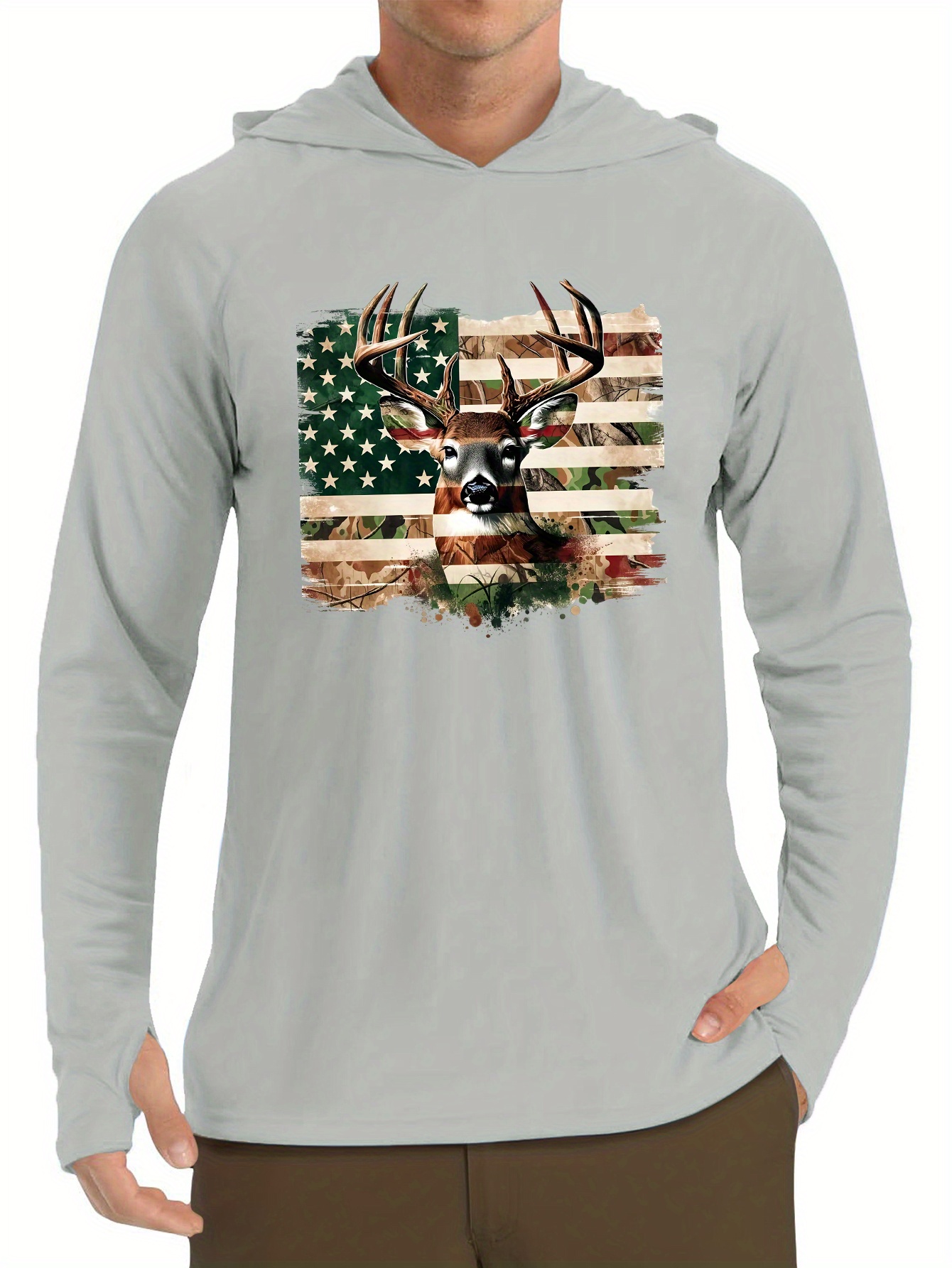 Men'S Hooded Long-Sleeved Printed Sun Protection Clothing