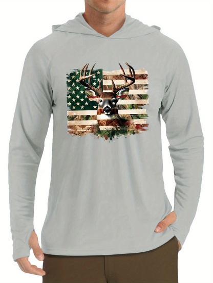Men'S Hooded Long-Sleeved Printed Sun Protection Clothing