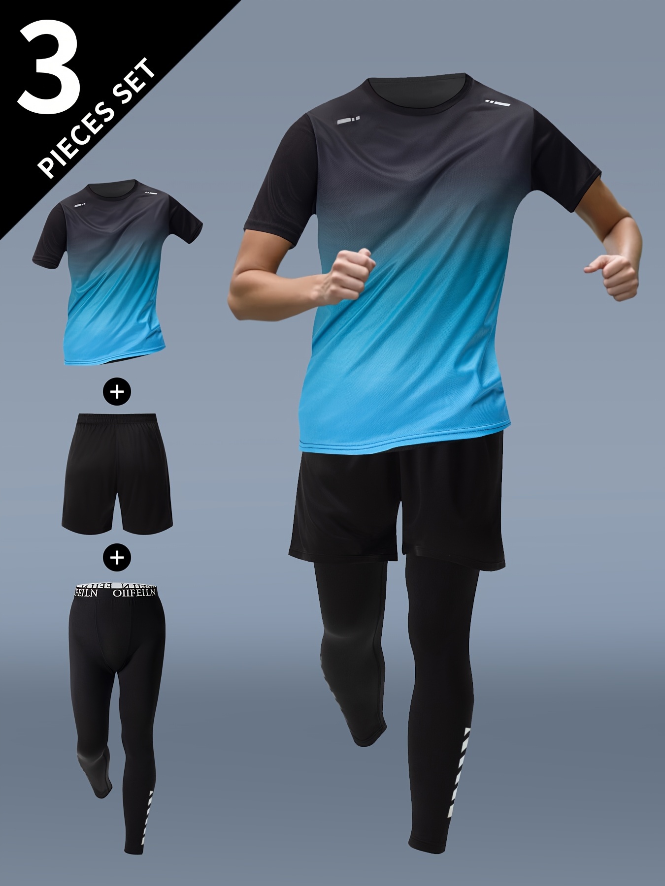 3pcs Men's Fitness Set