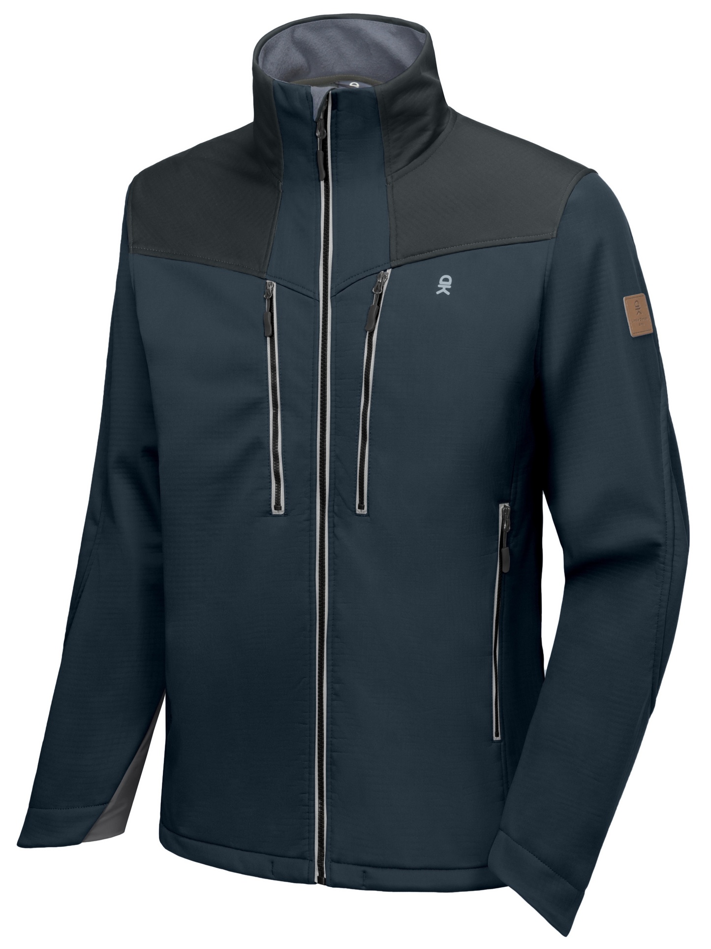 Men's Softshell Grid Fleece Lined Hiking Jacket