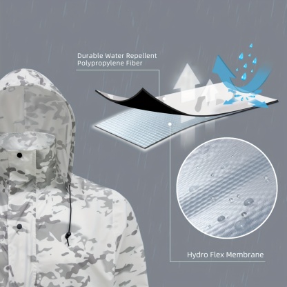 Raincoat Set Snow Men'S Waterproof Rain Gear, Lightweight Raincoat, Breathable Men'S Raincoat Windbreaker