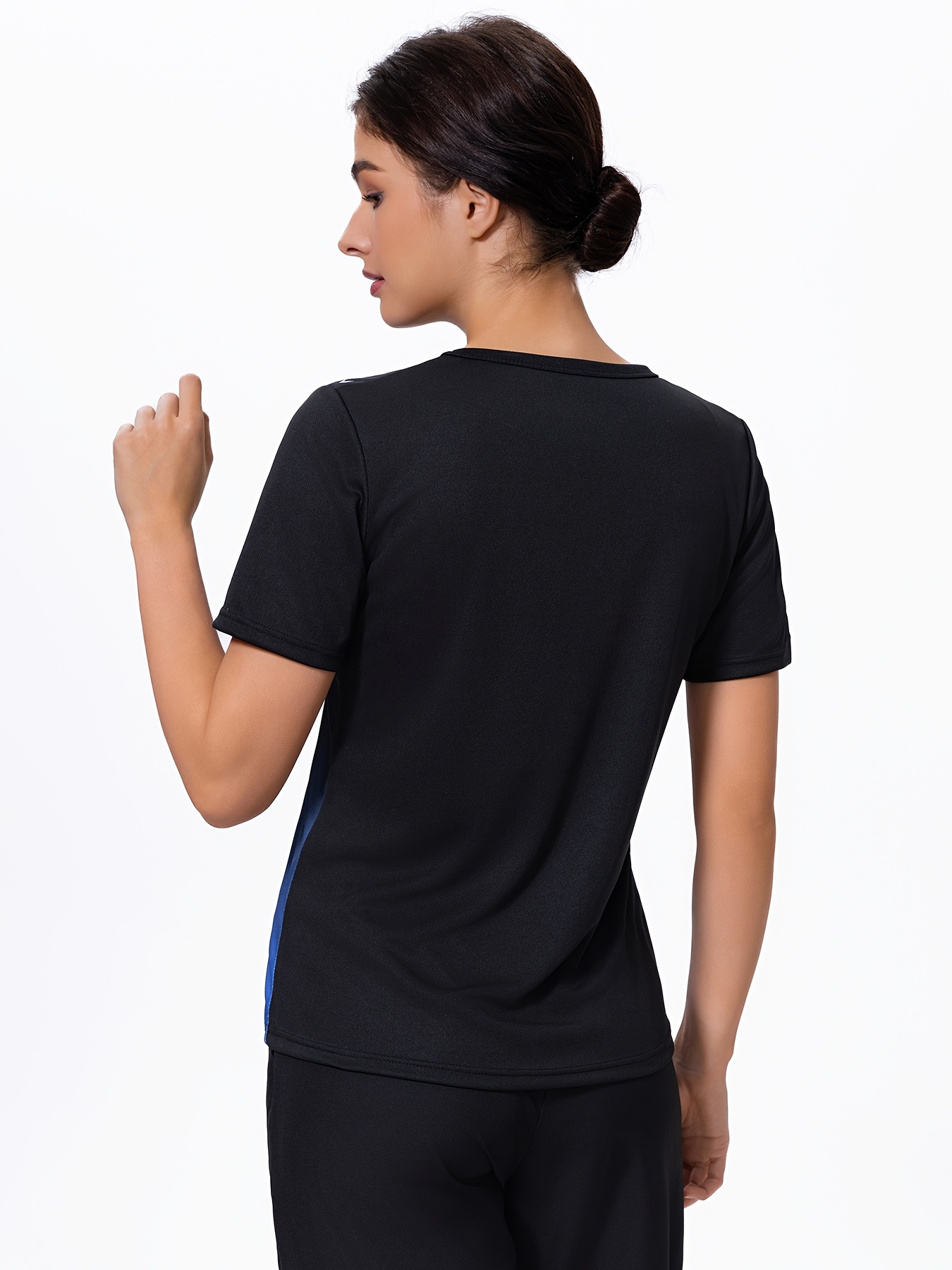 2pcs Women's Quick-Dry Gradient Color Short Sleeve T-Shirts