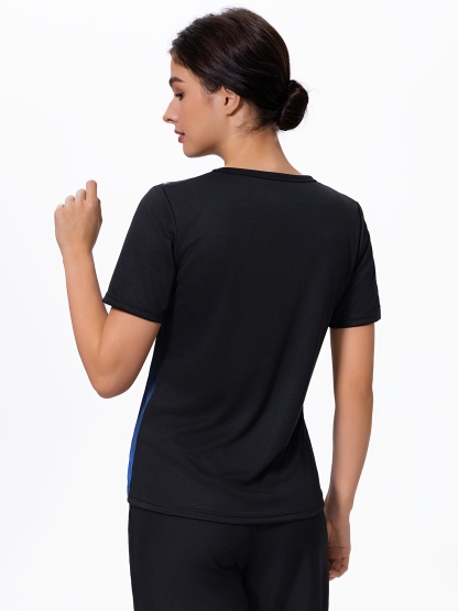 2pcs Women's Quick-Dry Gradient Color Short Sleeve T-Shirts