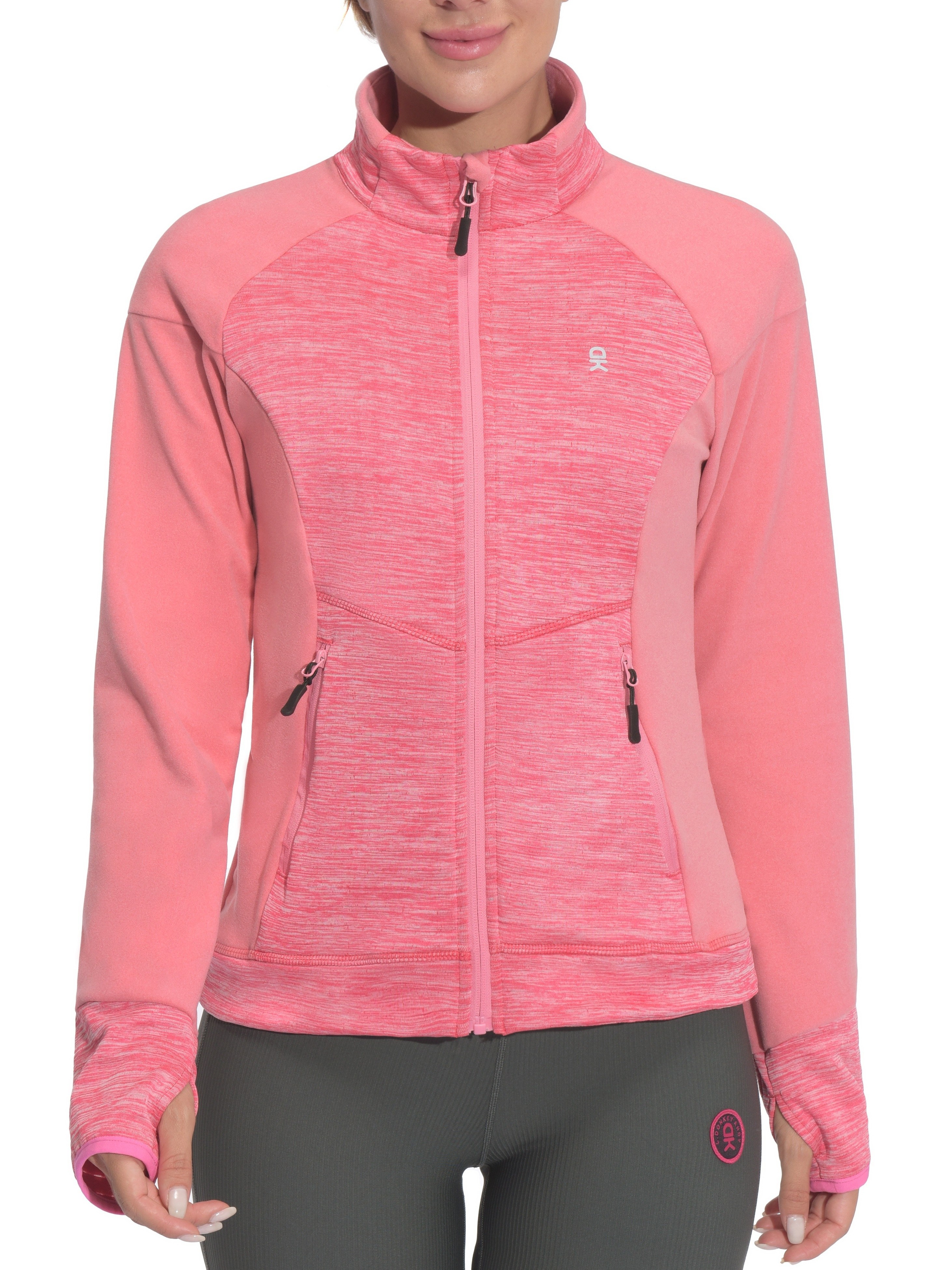 Women's Warm Full Zip Fleece Hybrid Jacket 