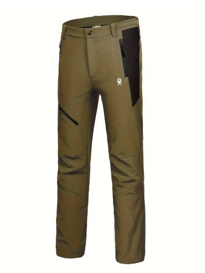 Men's Fleece Lined Softshell Hiking Pants