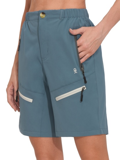 Women'S 9 Inch Inseam Quick Dry Stretch Lightweight Cargo Shorts