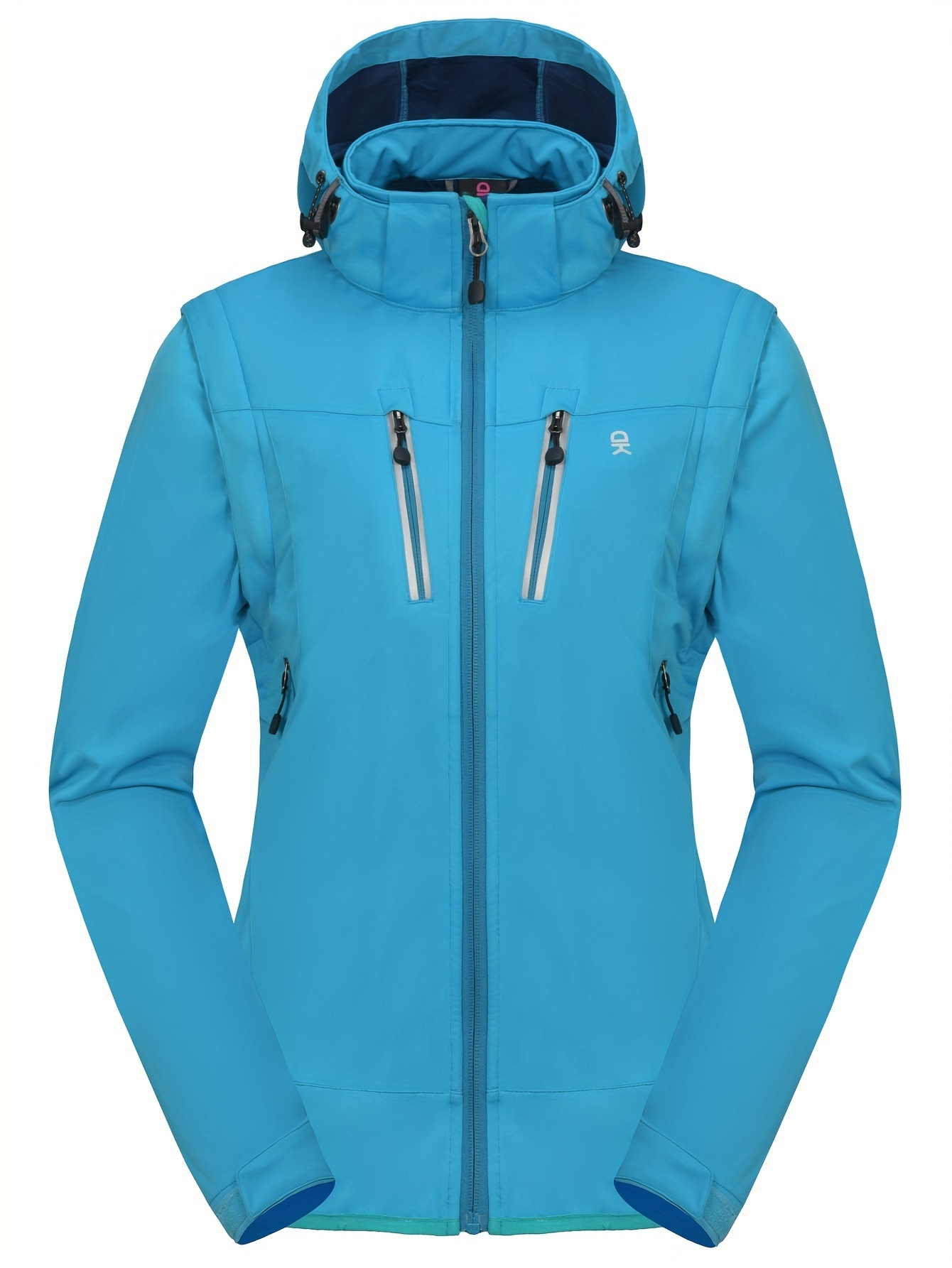 Women's Detachable Sleeve Softshell Hooded Jacket