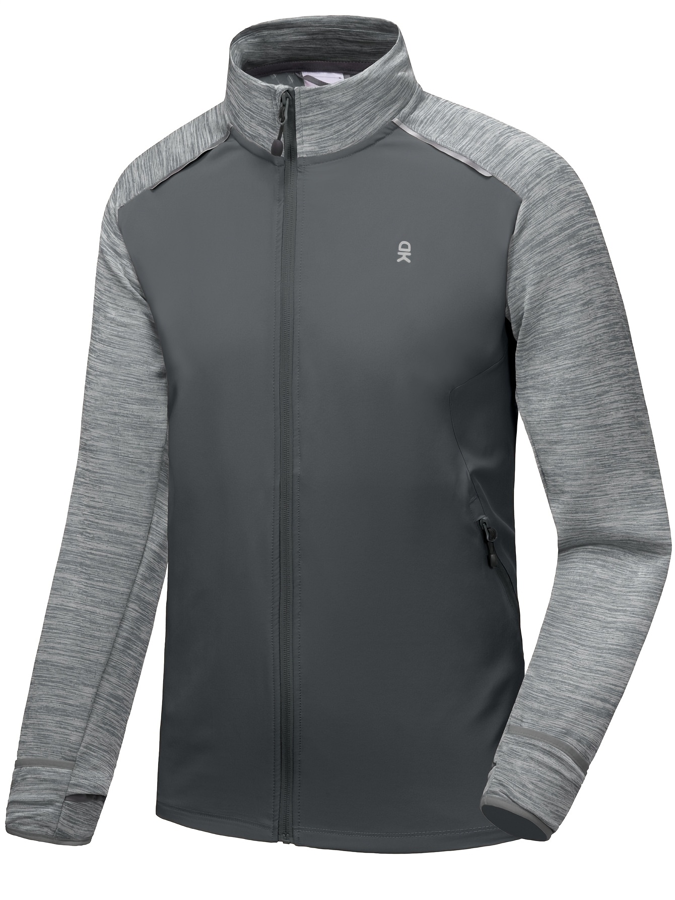 Men's Quick Dry Full Zip Thermal Hybrid Thumbholes Jacket