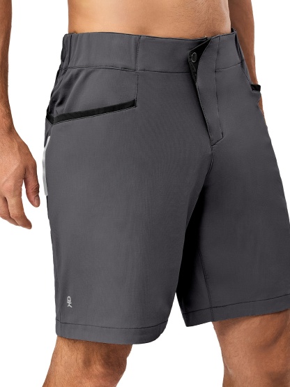 Men Stretch Quick Dry 9 Inch Inseam Shorts 