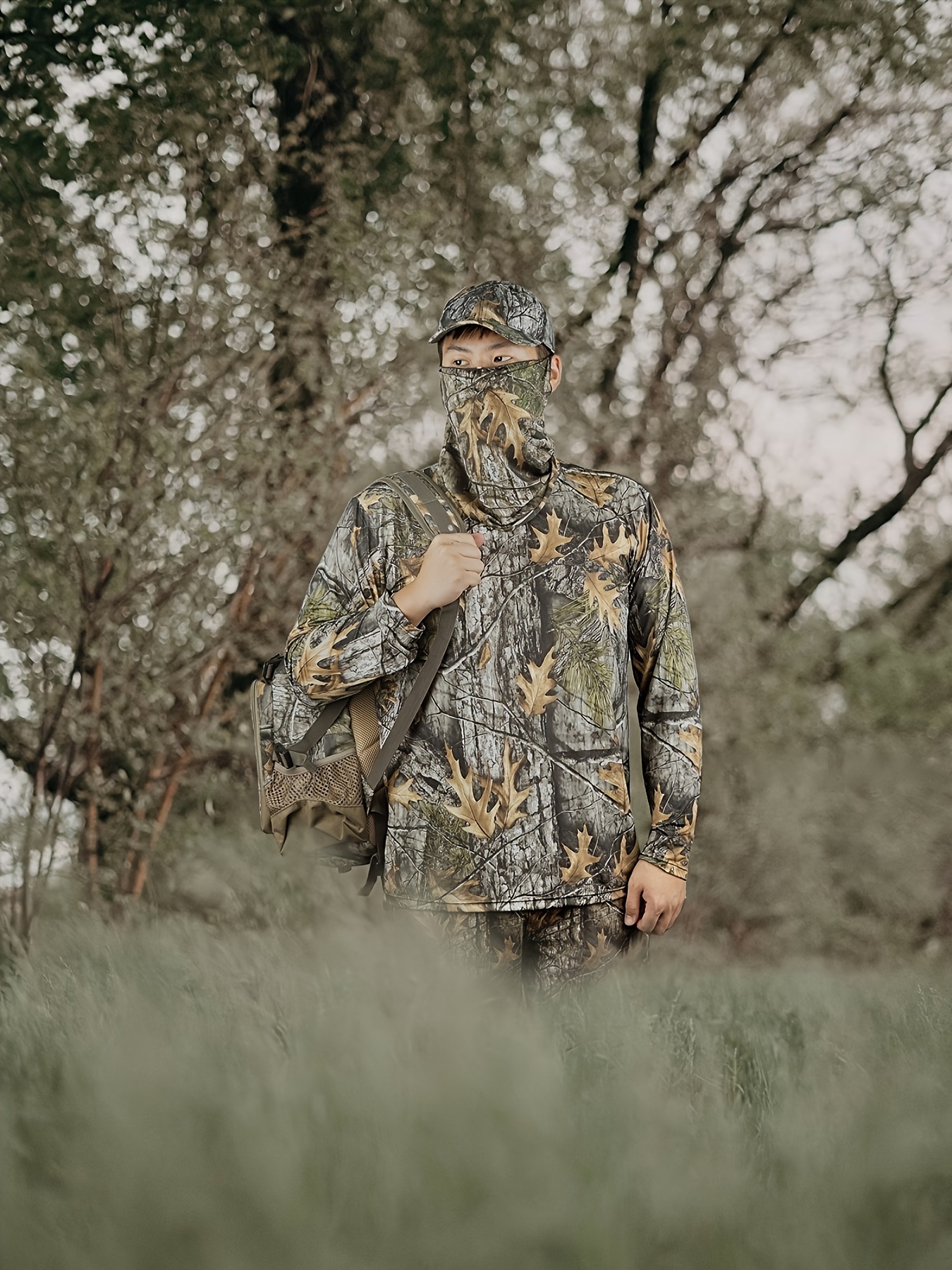 Men's Camouflage Long Sleeve Crew Neck T-Shirt