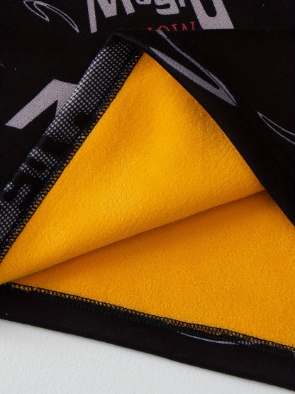 2 Pcs Men's Vintage Letter Print Thermal Base Layer Set 