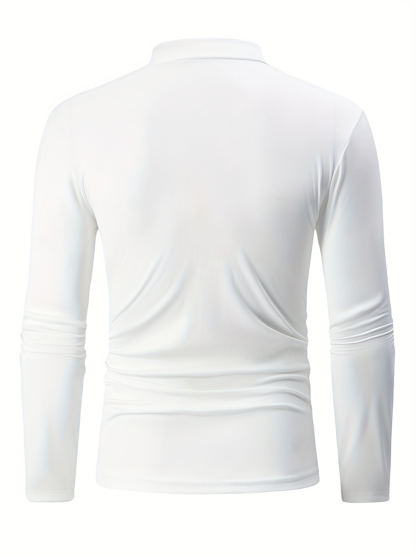 3PCS Men's Elegant Solid Deer Head Print Thermal Long Sleeve T-shirt 