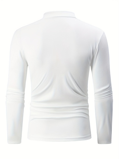 3PCS Men's Elegant Solid Deer Head Print Thermal Long Sleeve T-shirt 