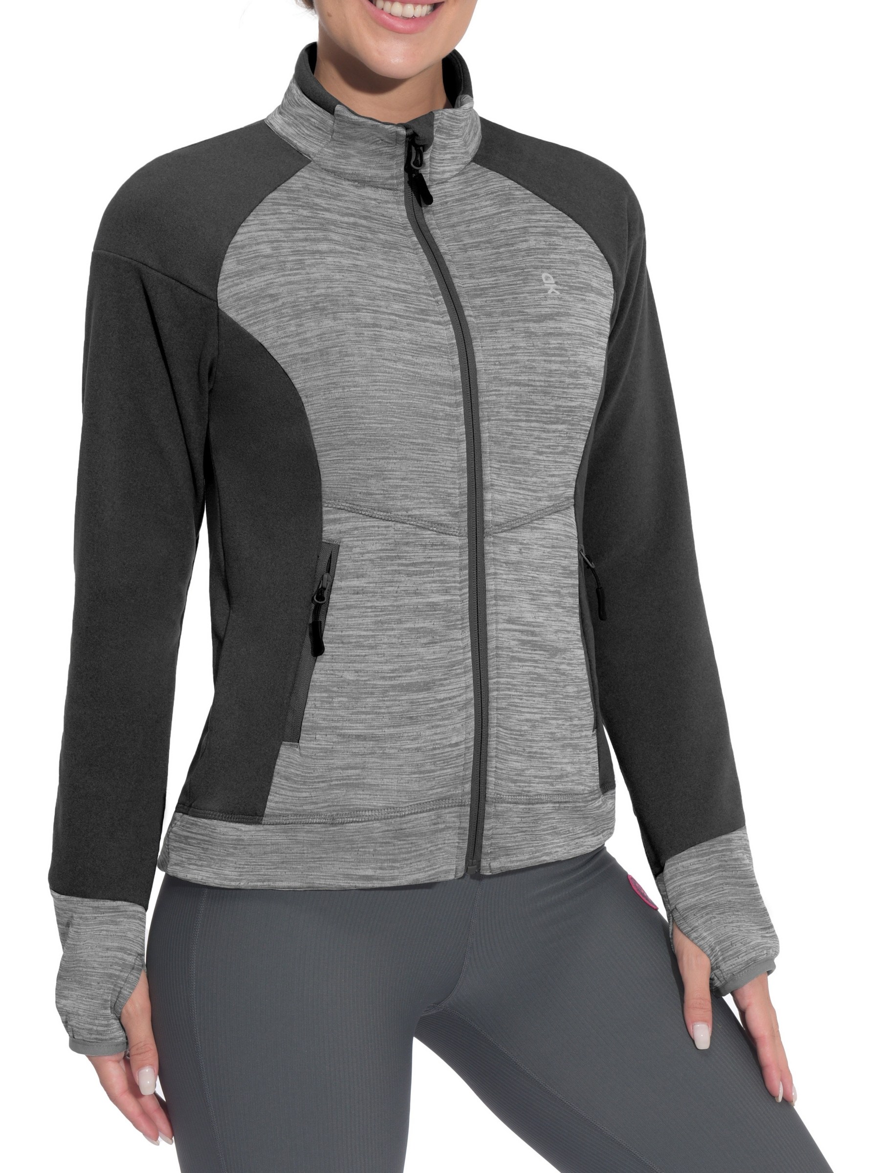 Women's Warm Full Zip Fleece Hybrid Jacket 