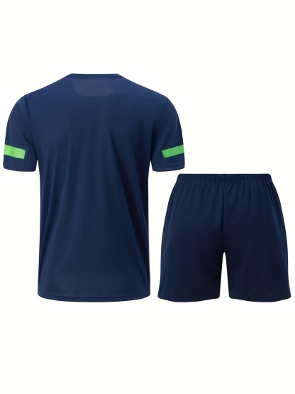 2-Pack Men' Summer Sports Short-Sleeved Suit 