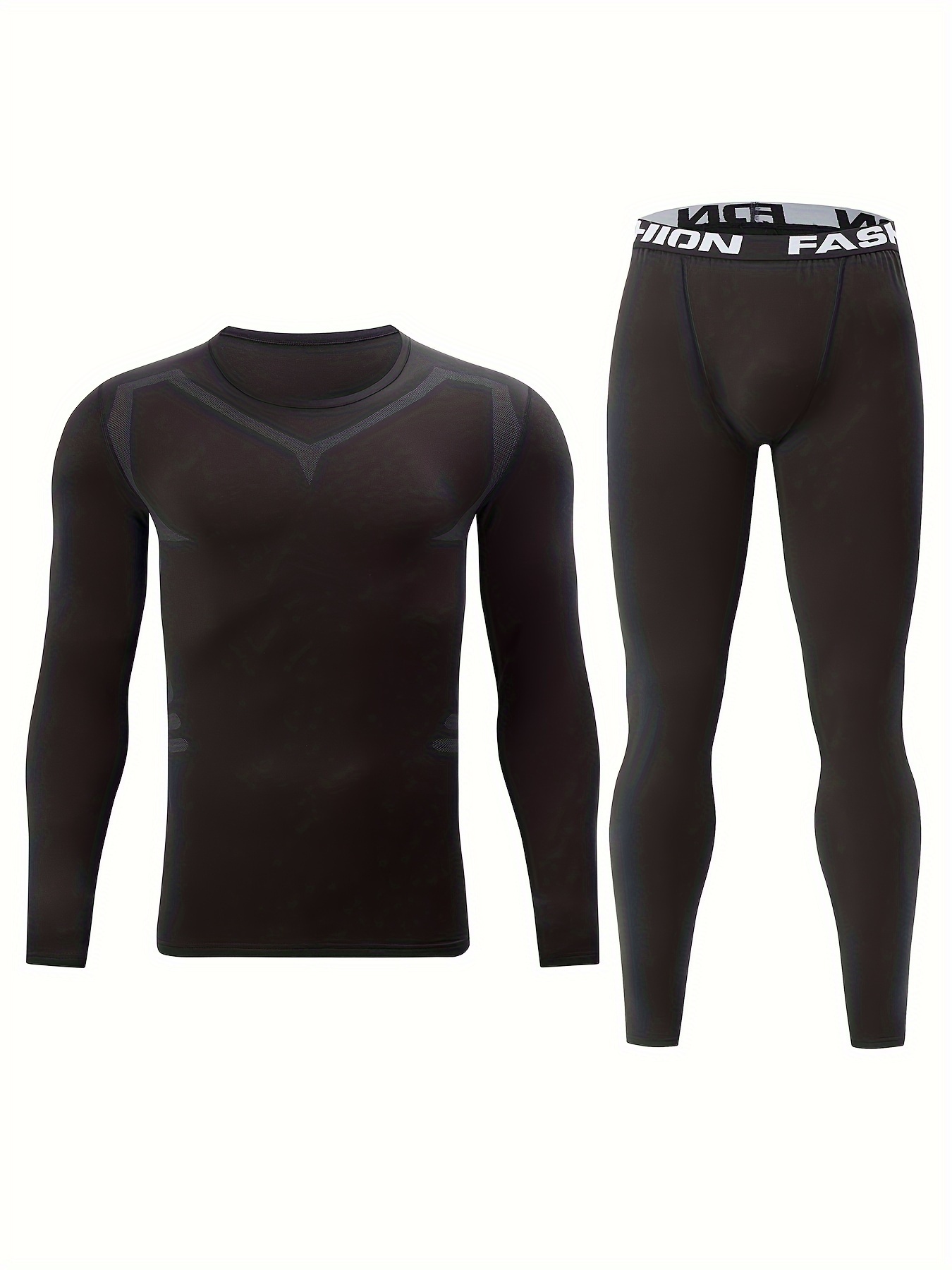 6pcs Men'S Thermal Baselayer Set 