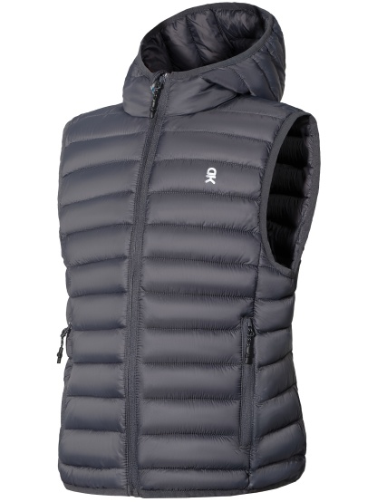  Packable Lightweight Faux- Hooded Vest