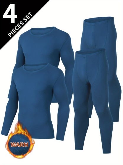 4PCS Men's Thermal Baselayer Set 