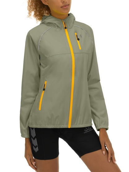 Ultralight Windproof Women's Lightweight Hooded Cycling Rain Jacket 