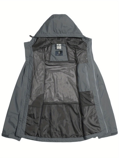 Men's Lightweight Hooded  Jacket With Multi-pocket