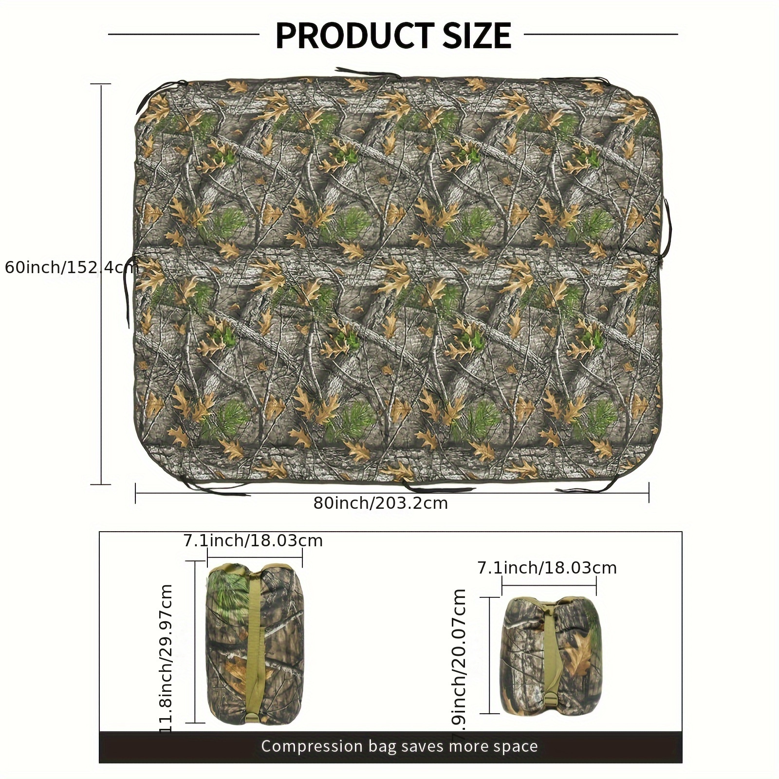 Camouflage Envelope Insulated Sleeping Bag