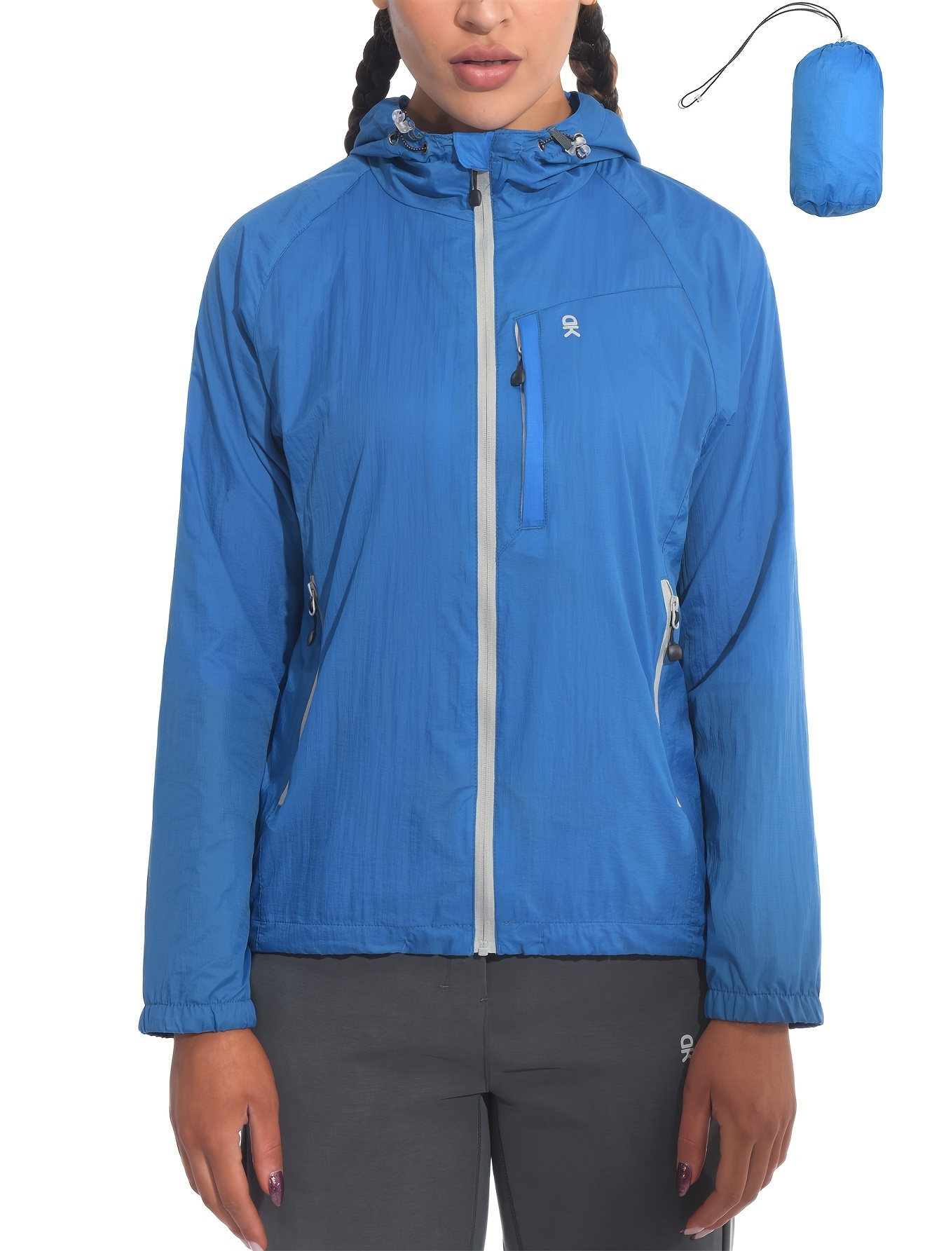Women's Packable Lightweight Hooded Jacket 