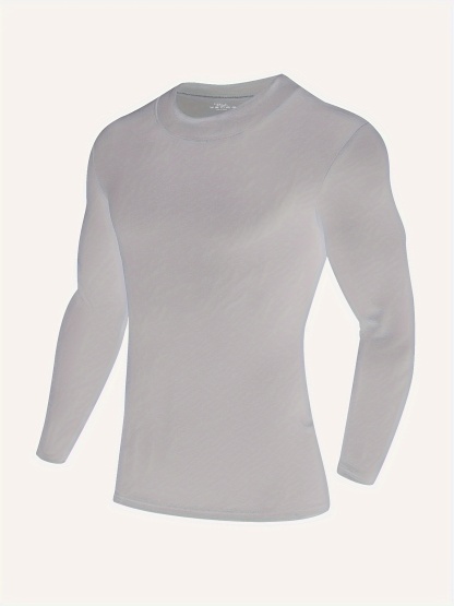 Men's Thermal Super Soft Solid Color Long Sleeve Round Neck Shirts Tops