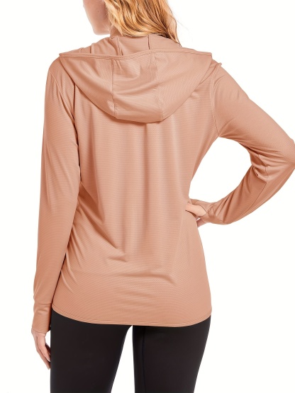 UPF50+ Women's Plus Size Hooded Sun Protection Hoodie
