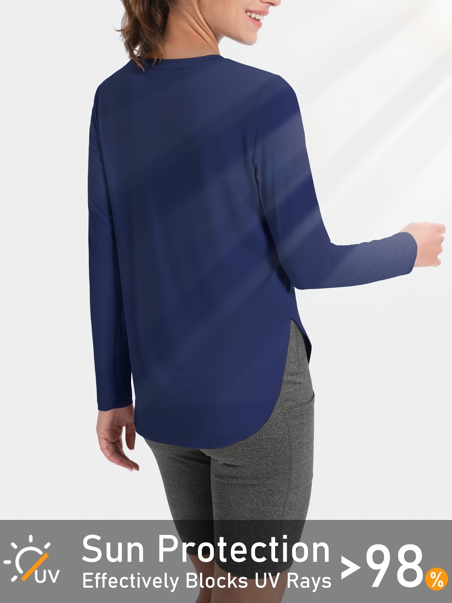 Lightweight Quick Dry Women's Long Sleeve Sun Protection T-Shirt