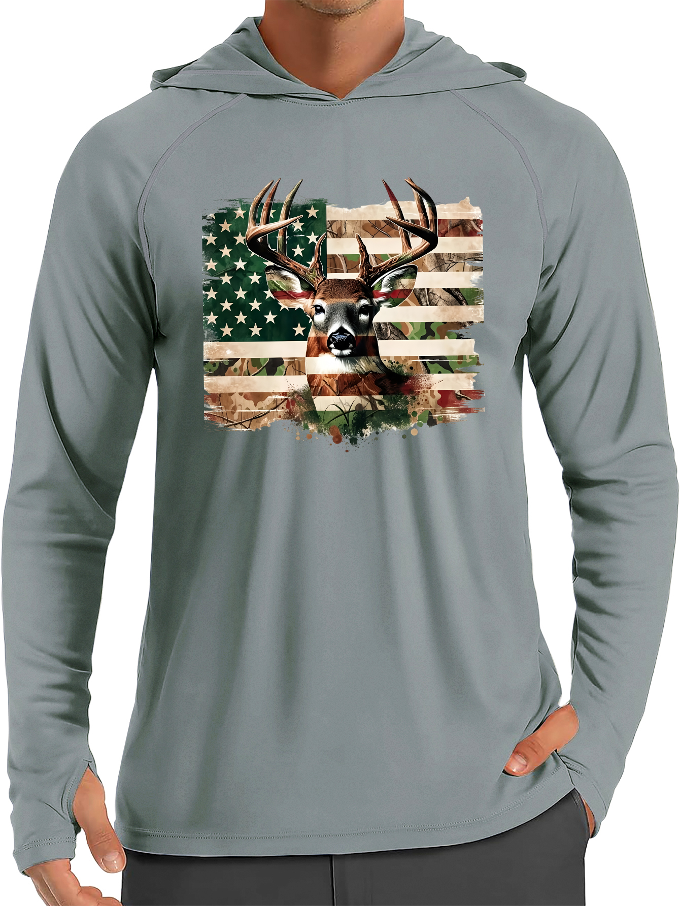 Men'S Hooded Long-Sleeved Printed Sun Protection Clothing