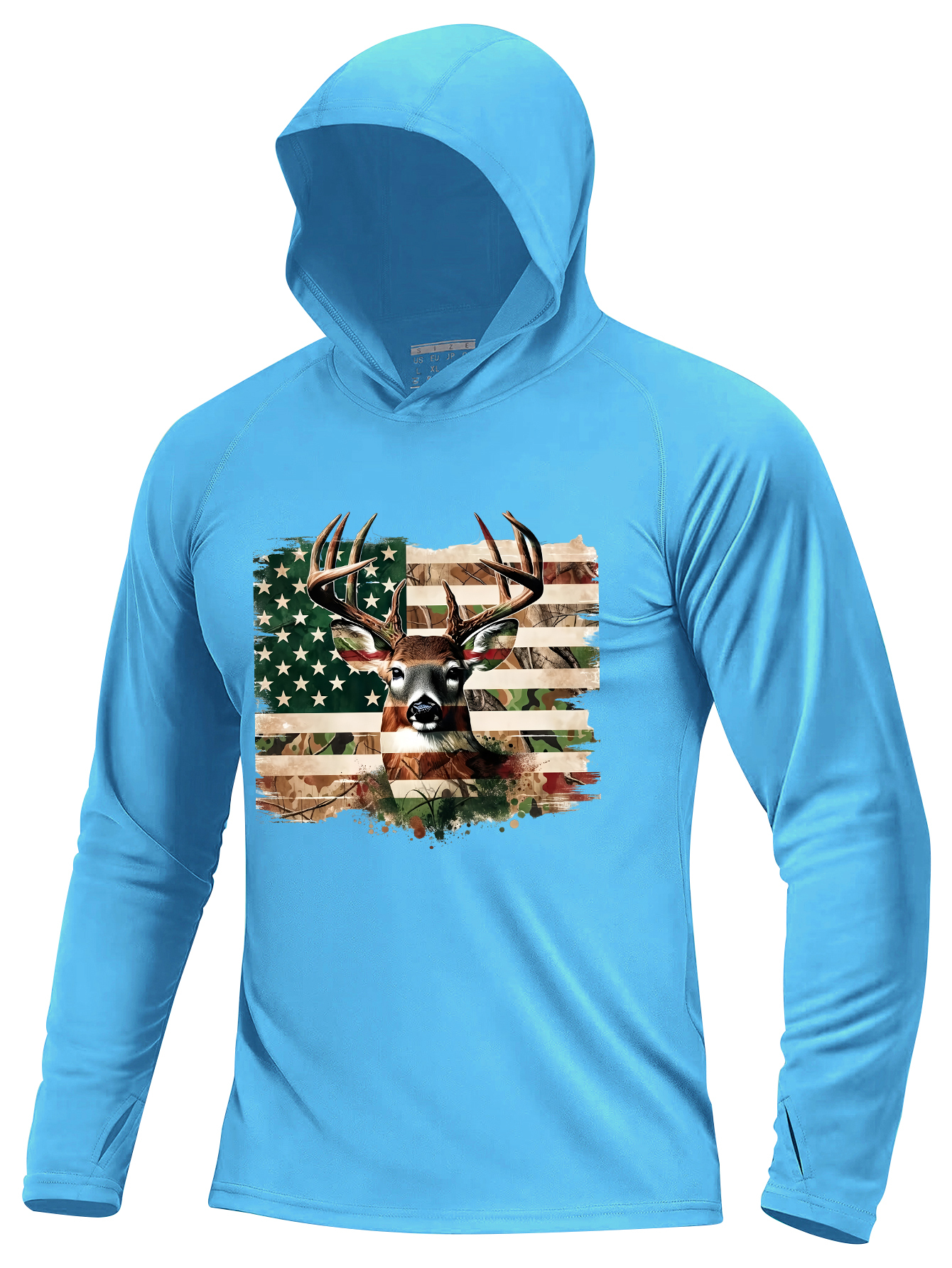 Men'S Hooded Long-Sleeved Printed Sun Protection Clothing