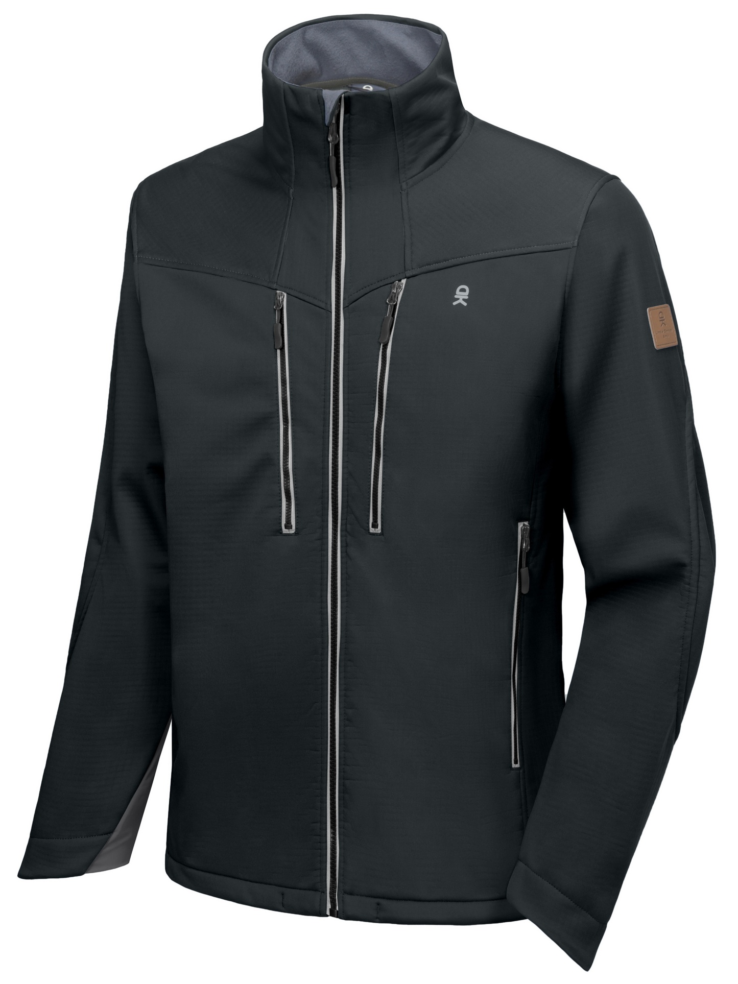 Men's Softshell Grid Fleece Lined Hiking Jacket