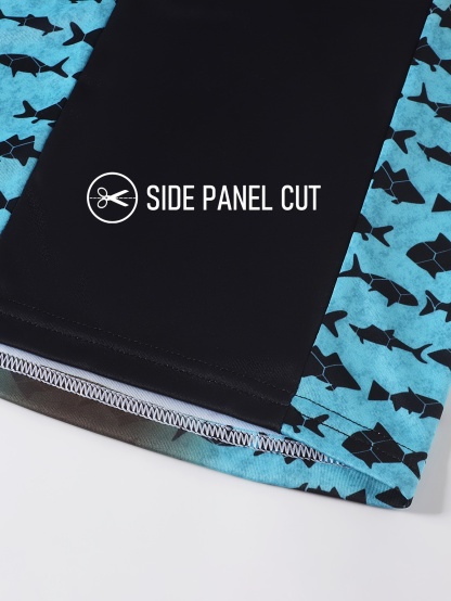 Men'S  Animal Pattern Sports Rash Guard with Hood