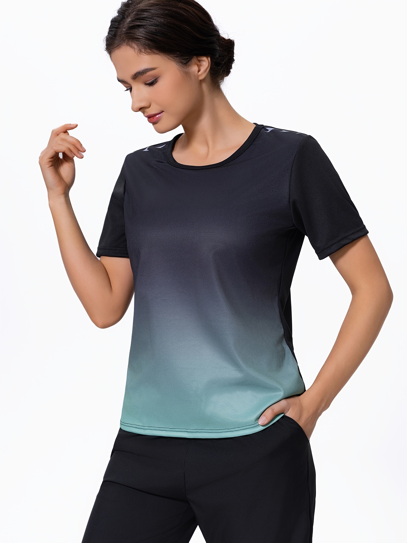 4pcs Women's Summer Gradient T-Shirt Pack 