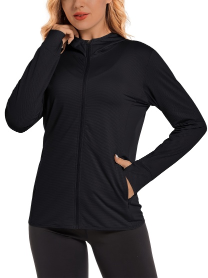 UPF50+ Women's Plus Size Hooded Sun Protection Hoodie