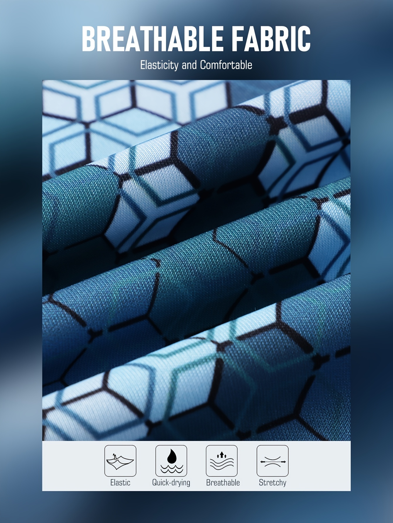  Men'S Geometric Patterned Fishing Hoodie 