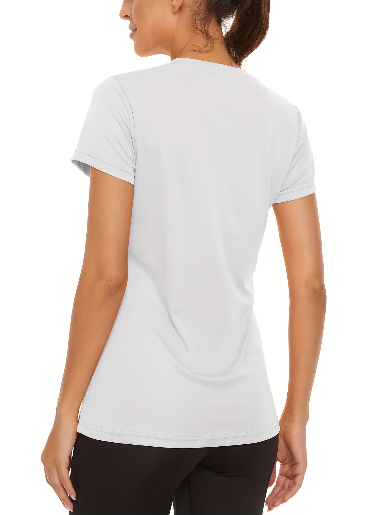 Women's Short Sleeve Round Neck T-Shirt 3-Piece Set 