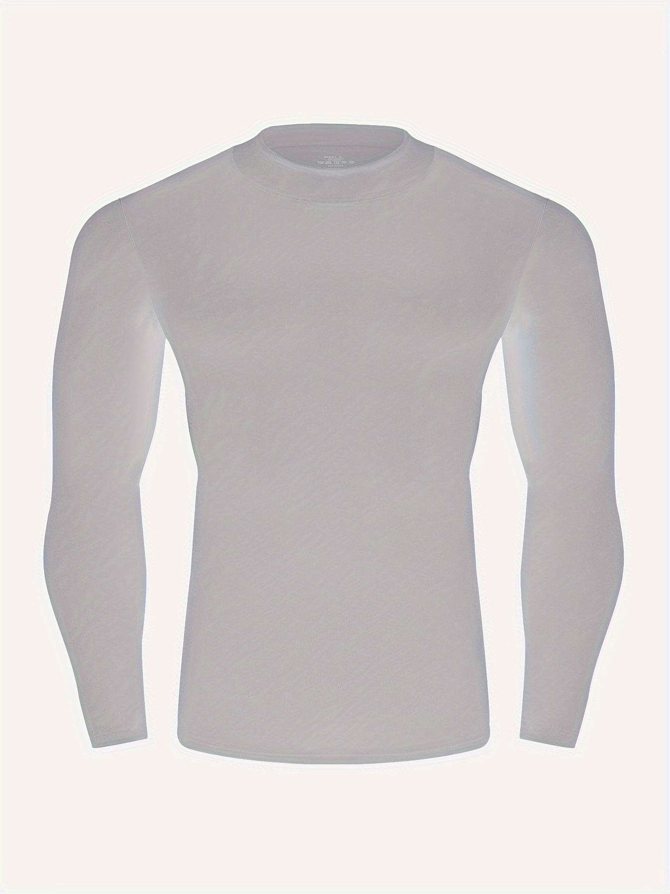 Men's Thermal Super Soft Solid Color Long Sleeve Round Neck Shirts Tops