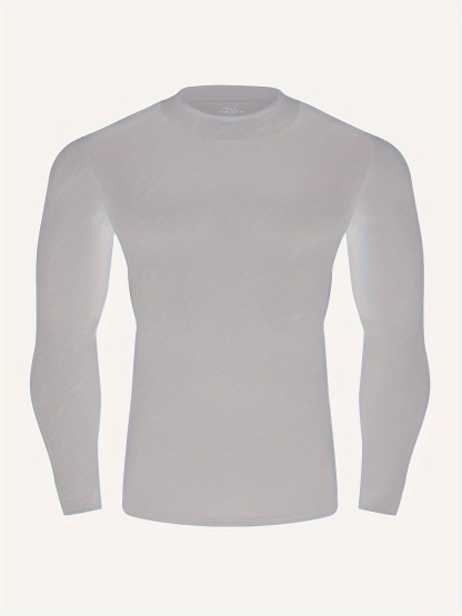 Men's Thermal Super Soft Solid Color Long Sleeve Round Neck Shirts Tops