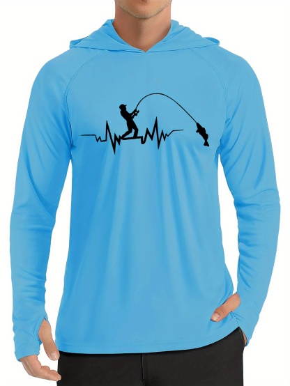 Men's Quick-Dry Breathable Lightweight Hooded Long Sleeve Shirt 